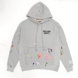 Gallery Dept. Grey Hoodie With Paint Splatters